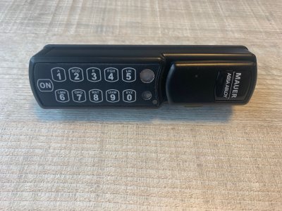 Mauer ELLcam pincode slot, horizontaal, zwart, wisselende gebruikers, links