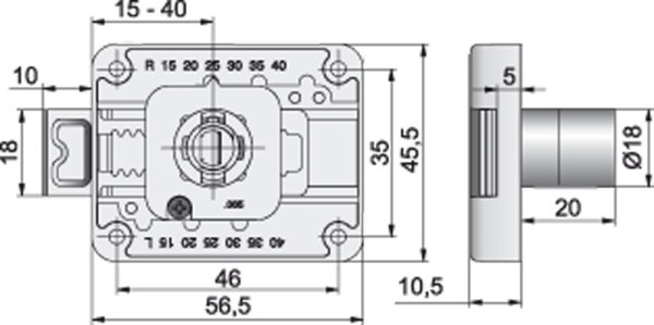 MLM verstelbaar oplegslot type 660, Z23 MLM verstelbaar oplegslot type 660, Z23